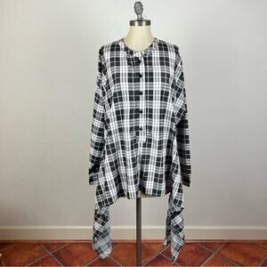 William Okpo Checkered Swing Button Down
